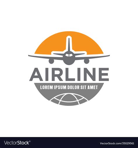 Airline Airplane Travel Agency Logo Design Vector Image
