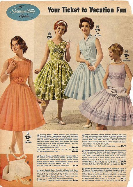 Montgomery Ward Summer 1961 Catalog Vintage Fashion 1960s Retro Fashion Vintage Outfits