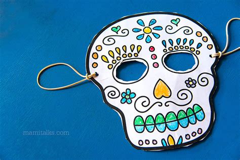 Halloween Printable Sugar Skull Masks See Vanessa Craft 47 Off