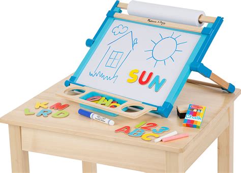Melissa And Doug Double Sided Magnetic Tabletop Easel Fun Stuff Toys