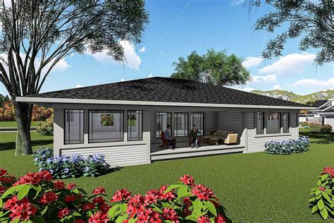 Two Bedroom Contemporary Ranch House Plan 890049ah Architectural