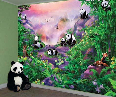 Omg Cuuuuute Panda Wall Mural Art Murals For Kids Wall Murals