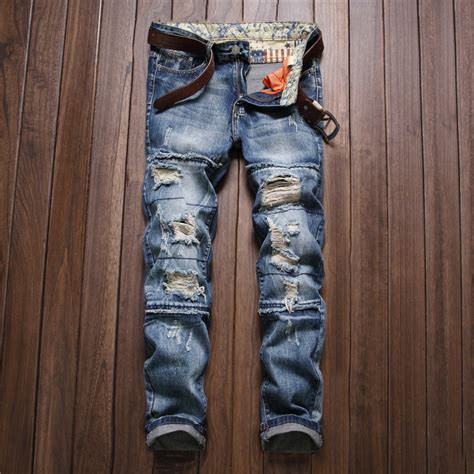 Straight cut jeans mens at alibaba.com are imported straight from the leading manufacturers which assure true expertise on designs and quality. NEW ARRIVAL Fashion Mens Holes Distressed Biker Jeans ...
