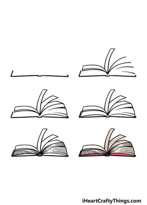 Open Book Drawing How To Draw An Open Book Step By Step
