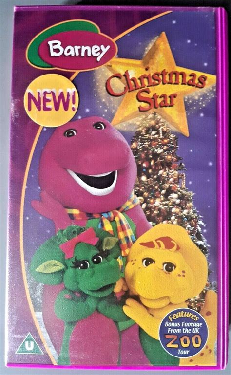 Barney Christmas Star The Purple Dinosaur Bonus Footage Vhs Video