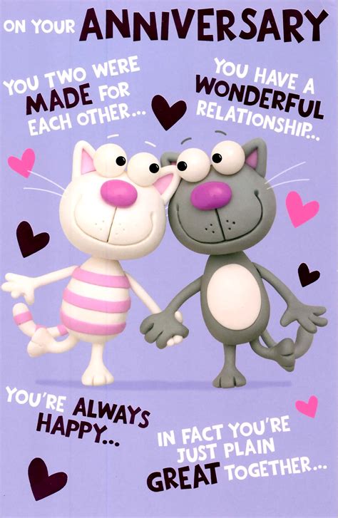 Cute Funny On Your Anniversary Greeting Card Crackers Range Cards New