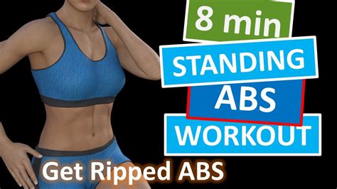 Min STANDING ABS Workout Get Ripped ABS No Equipment YouTube