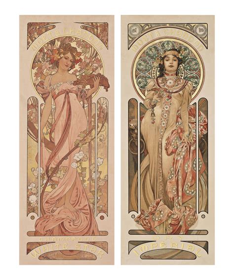 Alphonse Mucha 1860 1939 MoËt And Chandon White Star And Dry ImpÉrial