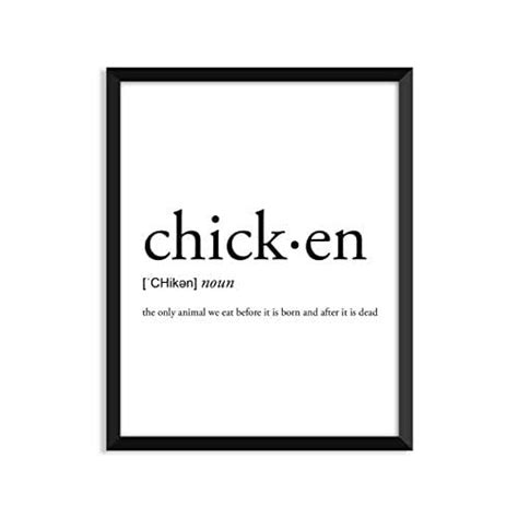 Chicken Definition Unframed Art Print Poster Or Greeting