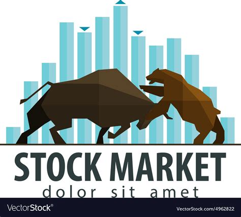 Stock Market Business Logo Design Template Vector Image