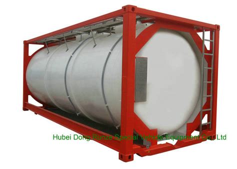 316 Stainless Steel 20 Ft Iso Bulk Liquid Tank Container For Hazardous