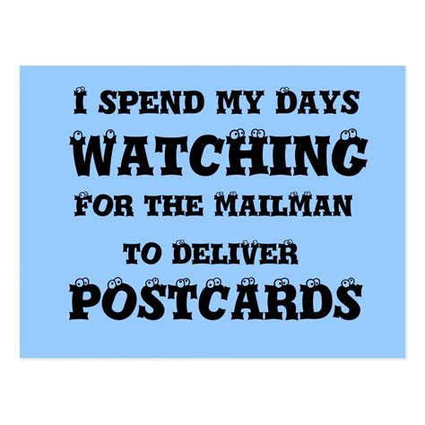 Mailman Delivering Postcards Funny Eyes Postcard Zazzle Funny