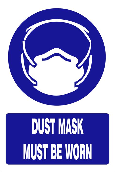 Dust Mask Must Be Worn Safety Sign Mv012 A Safety Sign Online