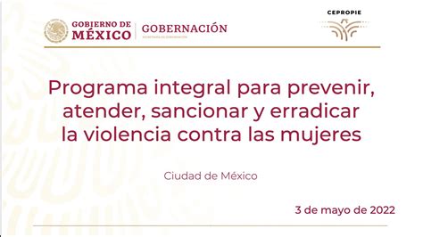 Programa Integral Para Prevenir Atender Sancionar Y Erradicar La Violencia Contra Las Mujeres