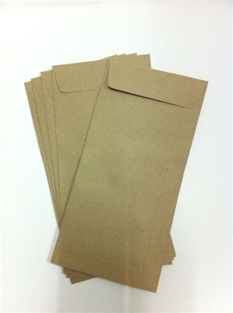 Kraft Envelopes Long Envelopes Set Of 20 45 X 925 In Etsy