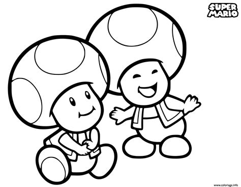 Toad And Toadette Coloring Pages