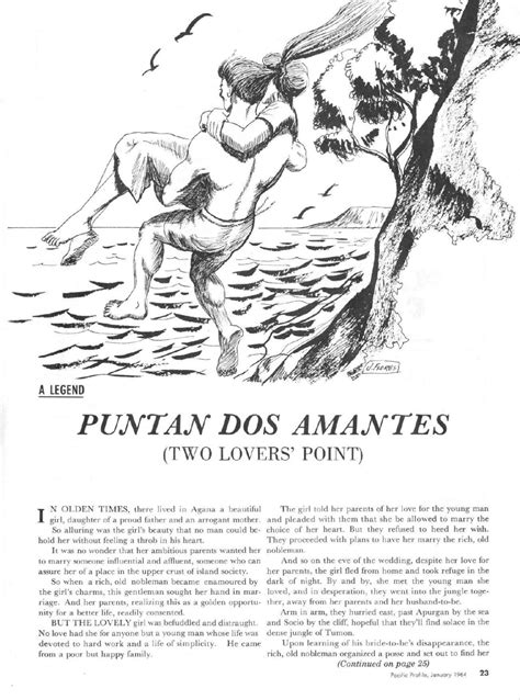 1964 Jan A Legend Puntan Dos Amantes Two Lovers Point By Marc