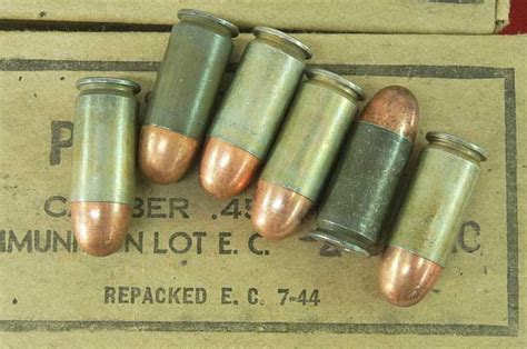 Us Military 45 Acp Ammunition Ww2 Evansville 1 Box Ammo Collectable