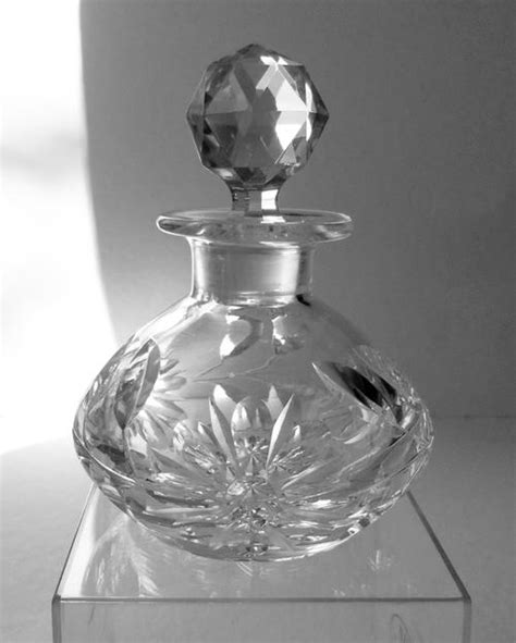 Perfume And Scent Bottles Antique Cut Crystal Perfume Bottle With