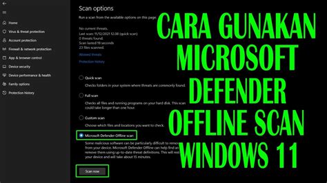 Cara Menggunakan Microsoft Defender Offline Scan Di Windows 11