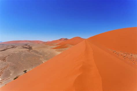 Dune 45 In Sossusvlei Namibia View From The Top Of A Dune 45 In