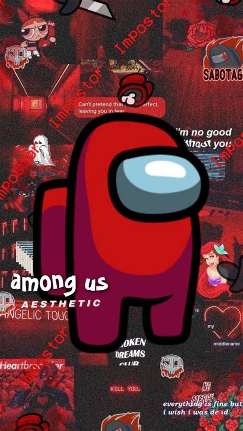 Cute Among Us Wallpapers Red