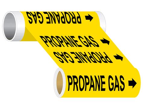 Asme A131 Propane Gas Wide Pipe Label Pipe 24025 Wr Blkonylw