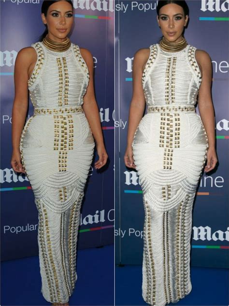 2014 06 18 Kim Kardashian Wearing Balmain Dress And Tom Ford Sandals In