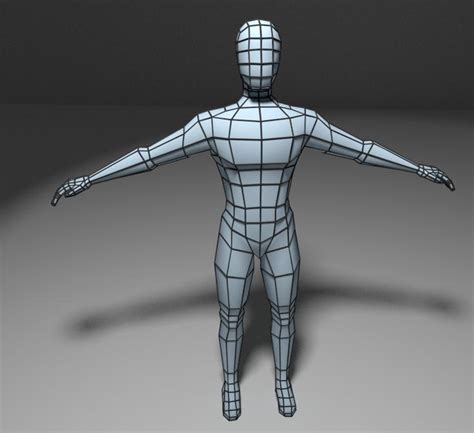 Low Poly Base Mesh Of A Male Body For Sculpting 3d Model