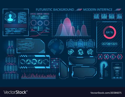 Futuristic Interface Hud Design Infographic Vector Image