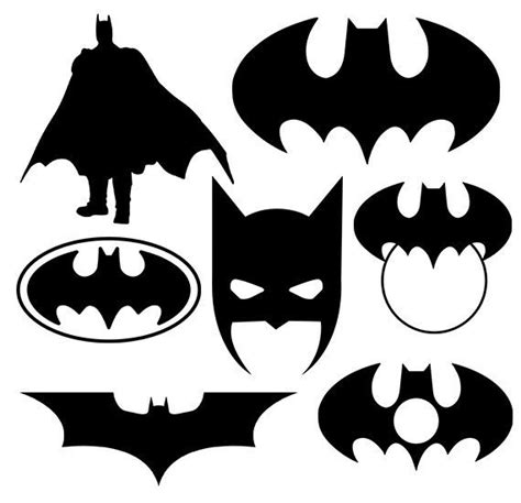 Batman Svg Silhouette Pack Batman Clipart Digital Download Batman