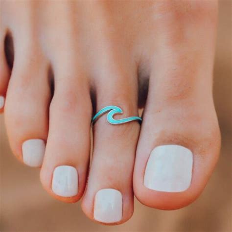 Pura Vida Bracelets Silver Toe Ring Wave Blooms Opal Wrap Enamel Ebay