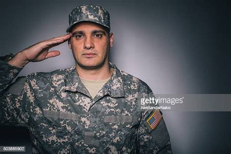 Male Soldier Saluting Photos And Premium High Res Pictures Getty Images
