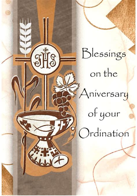 Ordination Anniversary Religious Cards Oa47 Pack Of 12