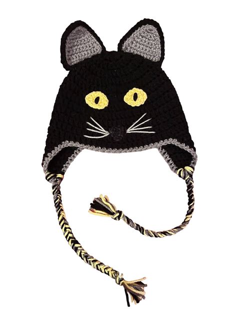 Black Cat Hat Spooky Black Cat Halloween Hat Black Cat Hat Birthday