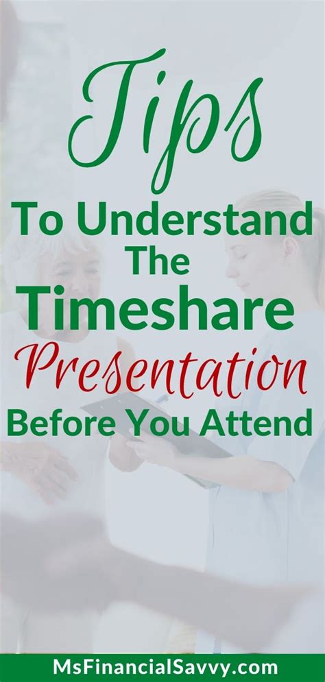 MsFinancialSavvy.com Secrets to the timeshare presentation, that makes ...