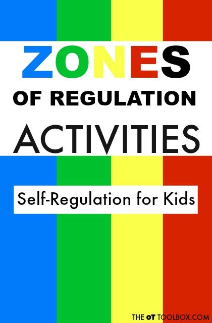 Zones Of Regulation Activities The Ot Toolbox