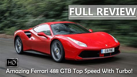 The ferrari 488 pista can punch out 720 cv at 8000 rpm, giving it the best speciﬁc power output in its class at 185 cv/l, while torque is higher at all engine speeds, peaking at 770 nm (10 nm more than the 488 gtb). Amazing Ferrari 488 GTB Top Speed With Turbo! - YouTube