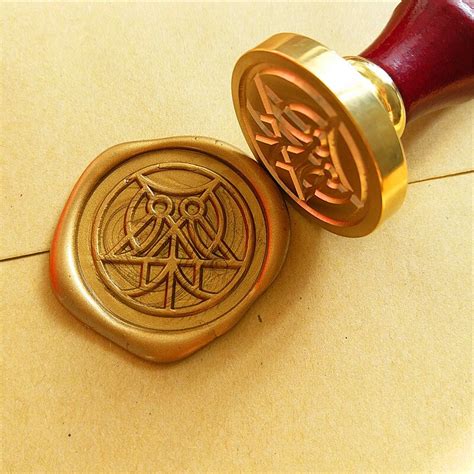 Cute Owl Wax Seal Stamp Customize Logo Personalized Image Custom Seal