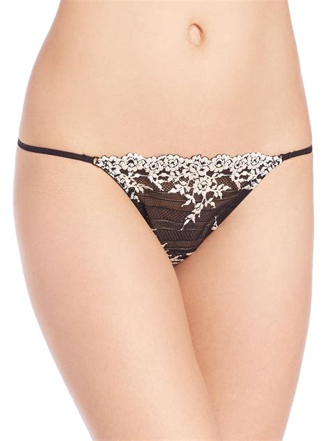 Wacoal Embrace Lace Thong In Black Lyst