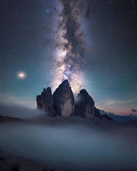 Dolomites Mountains Milky Way Wallpapers Wallpaper Cave