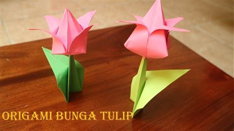 Ide Kreatif Bunga Tulip Dari Kertas Origami Tutorial Kerajinan Tangan