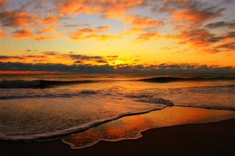 Hawaii Sunrise Waves Palms Sea Sands Ocean Photos Cantik