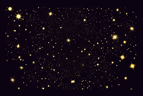 Night Sky With Gold Stars Free Image Download