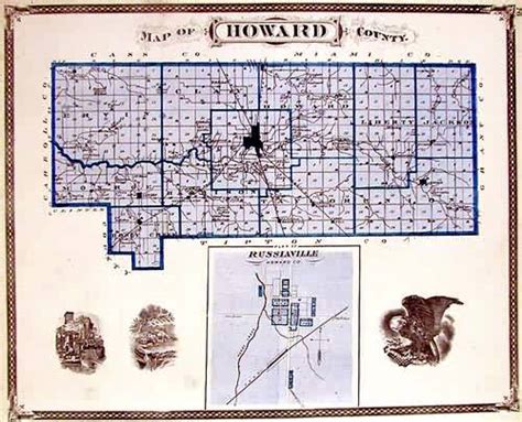 Map Of Howard County Indiana Art Source International