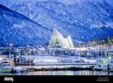 Tromsoe Norway Winter Ice Sea Cathedral Stock Photo Royalty Free