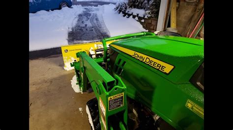 Plowing Snow With John Deere 1025r Subcompact Tractor 2019 Snowstorm