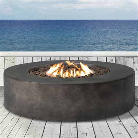 Santiago Concrete Propane Natural Gas Fire Pit Table And Reviews Allmodern