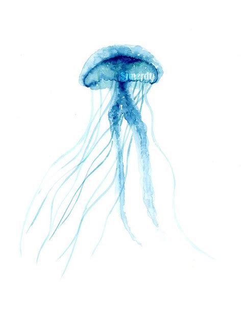 Jellyfish Ocean Home Decor Nautical Wall Art Print Sea Life Beach House
