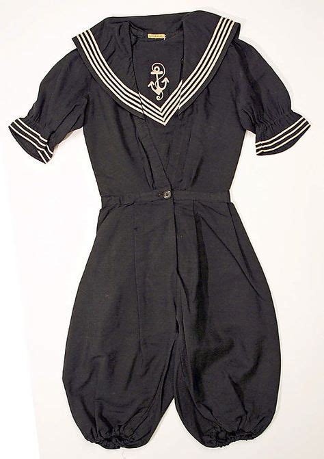 Wool Sailor Style Bathing Suit American Jumper Without Skirt 1905